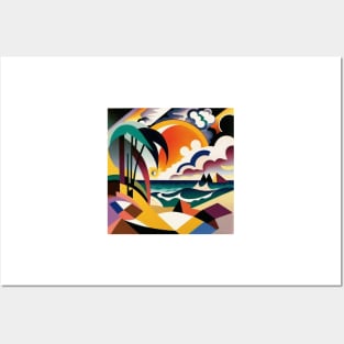 Abstract Art Style - Tropical Beach Posters and Art